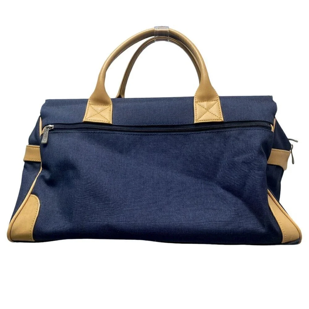 Golf Duffle Bag Navy Blue Embroidered Crest by Tags Lanig